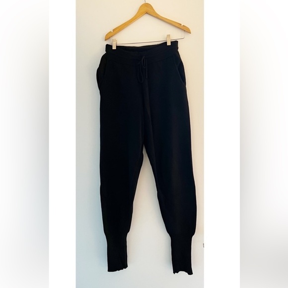 ZARA Sweater Pants Joggers Black Large - Picture 1 of 5